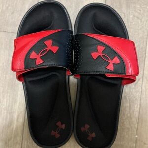 Under Armour Men's Ignite VI Slide Size 10 Black/Red  Slides